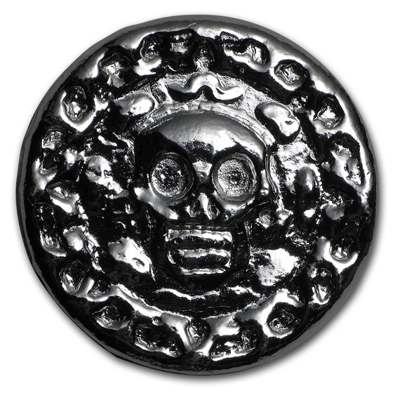 25 gram Hand Poured Silver Round - Plata Muerta 25 gram Hand Poured Silver Round - Plata Muerta